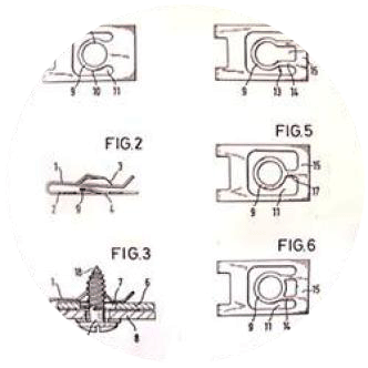 Fastening nut with centering tab drawing