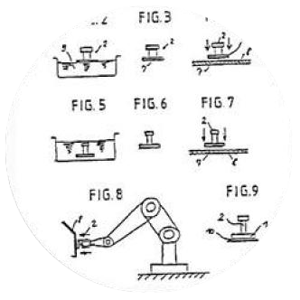 Dessin technique des différentes étapes de collage