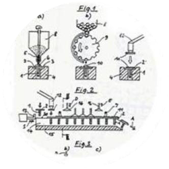 Technical drawing explaining the coating steps