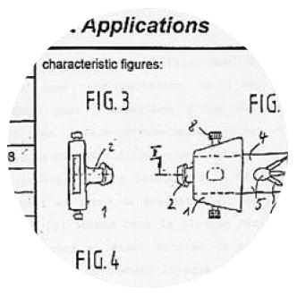 Dessin technique de la busette de lave-glace avec des figures caractéristiques