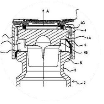 Dessin technique issu du brevet de la capsule plastique RayDylyo®